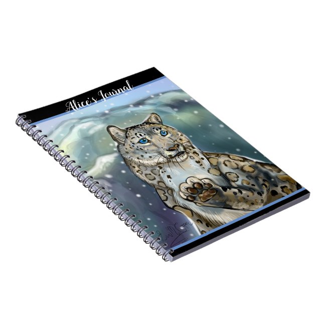 Personalized Snow Leopard~notebook Notebook (Right Side)