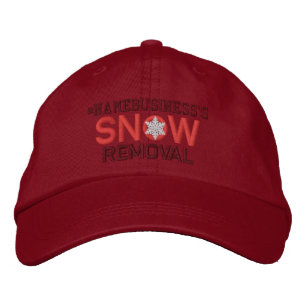 Personalized Snow Removal Lovers Red Embroidered Hat
