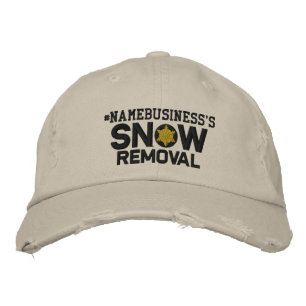 Personalized Snow Removal Snowflake Military Style Embroidered Hat