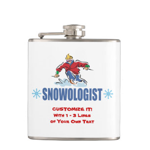 Personalized Snow Skiing Hip Flask