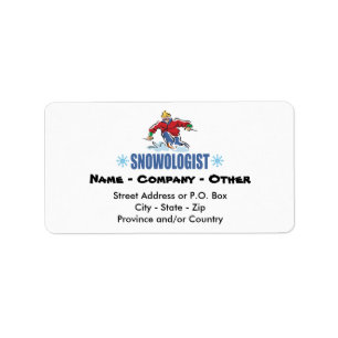 Personalized Snow Skiing Label