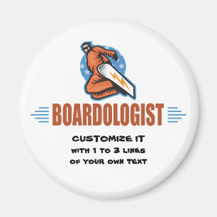 Personalized Snowboarding Magnet