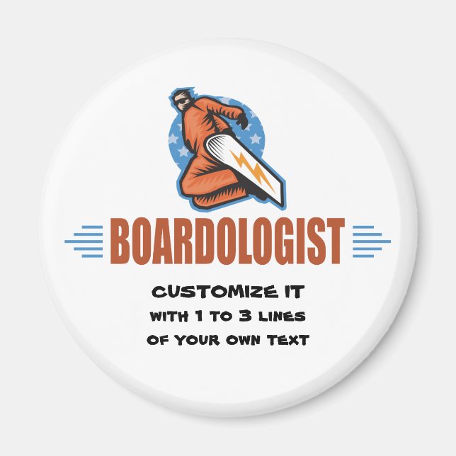 Personalized Snowboarding Magnet (Front)