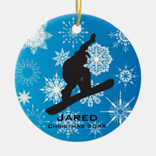 Personalized Snowboarding Ornament