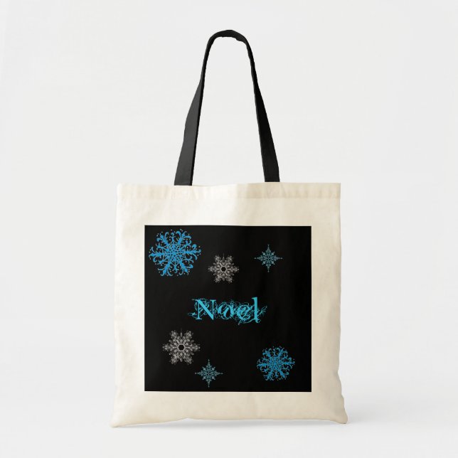 personalized snowflake bag. tote bag (Front)
