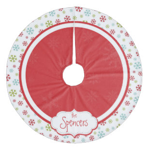 Personalized Snowflake Christmas Tree Skirt