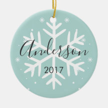 Personalized Snowflake Photo Christmas Ornament