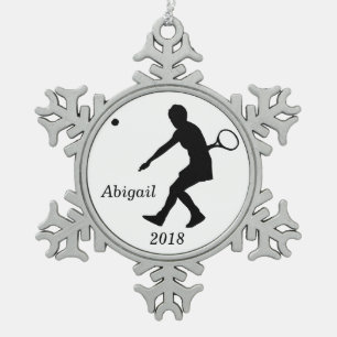 Personalized Snowflake Tennis Christmas Ornament