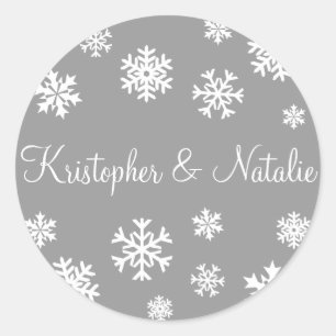 Personalized Snowflakes Envelope Sticker Seal