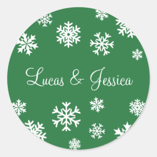 Personalized Snowflakes Envelope Sticker Seal