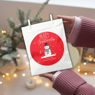 Personalized Snowman Christmas Favour Bags