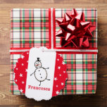Personalized Snowman Christmas Ornament Card<br><div class="desc">This personalized Christmas card features the Christmas Crew's Snowman Character.</div>