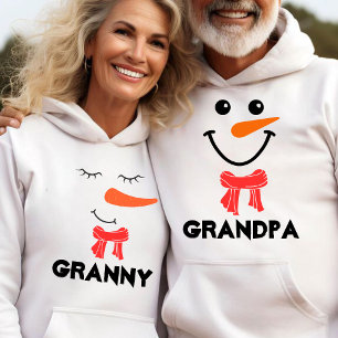 Personalized Snowman "GRANdPA" Matching Family  Hoodie