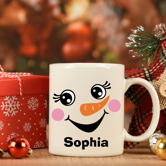 Personalized Snowman Mug with Custom Name (Personalized Snowman Mug with Custom Name)
