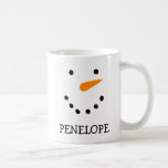 Personalized Snowman Mugs<br><div class="desc">Personalized Snowman Mugs for one and all. Cute hot chocolate mug for kids.</div>