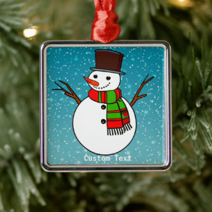 Personalized Snowman Ornament - Christmas Gift