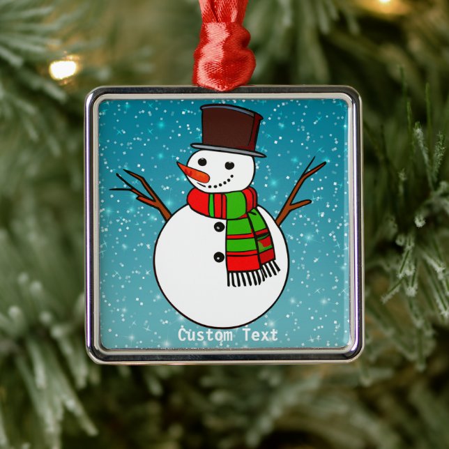 Personalized Snowman Ornament - Christmas Gift (Tree)
