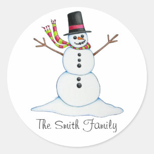 Personalized Snowman Sticker