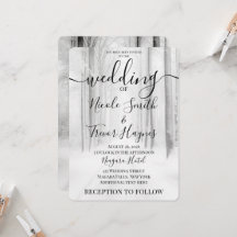 Personalized Snowy Road Winter Wedding