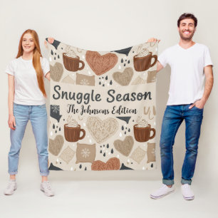Personalized Snuggle Season Family Name Fleece Blanket