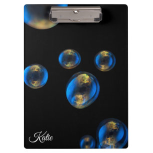 Personalized Soap Bubbles Design Clipboard