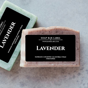 Personalized Soap Label Black Background Sticker