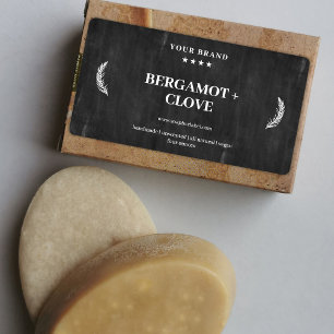 Personalized Soap Label Black Chalkboard Sticker