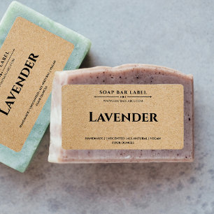 Personalized Soap Label Kraft Background Sticker