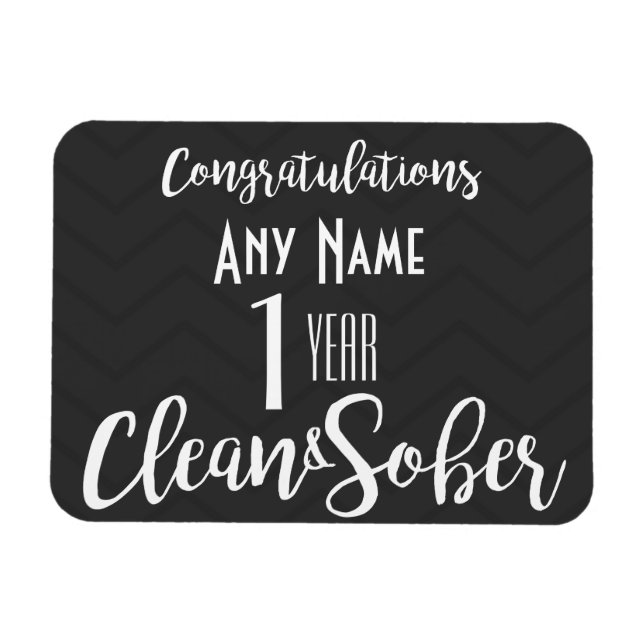 personalized sobriety 12 step recovery custom card magnet (Horizontal)