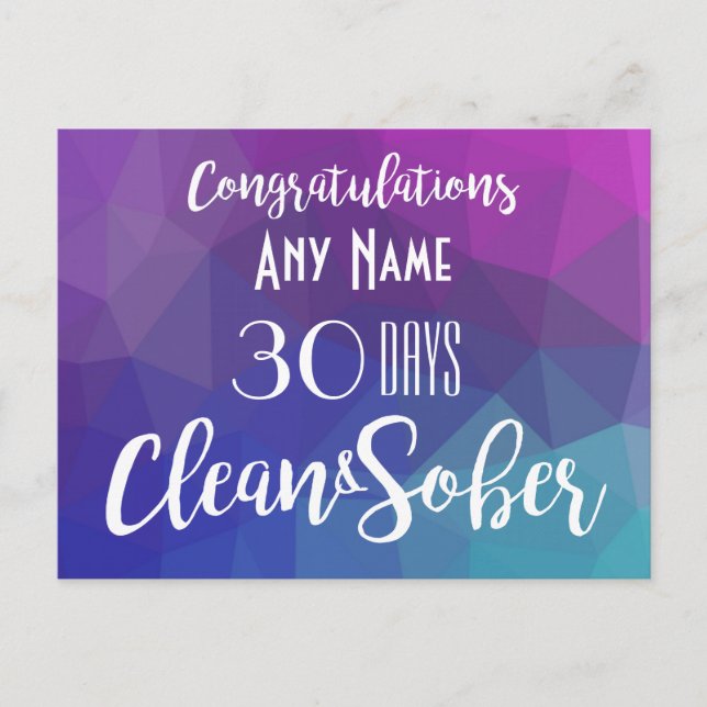 Personalized Sobriety Anniversary Birthday card (Front)