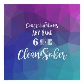Personalized Sobriety Anniversary Birthday Poster