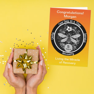 Personalized Sobriety Milestone Card 