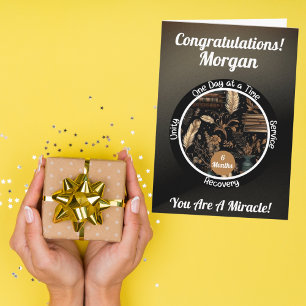 Personalized Sobriety Milestone Card - Book Lover