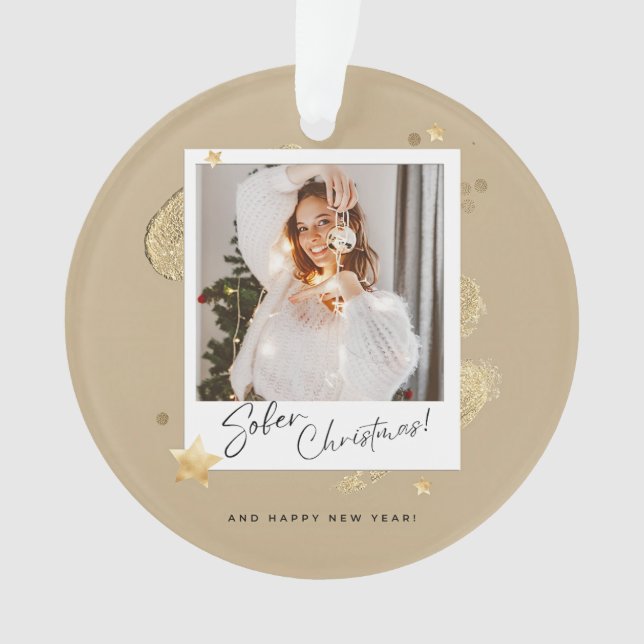 Personalized sobriety ornament (Front)