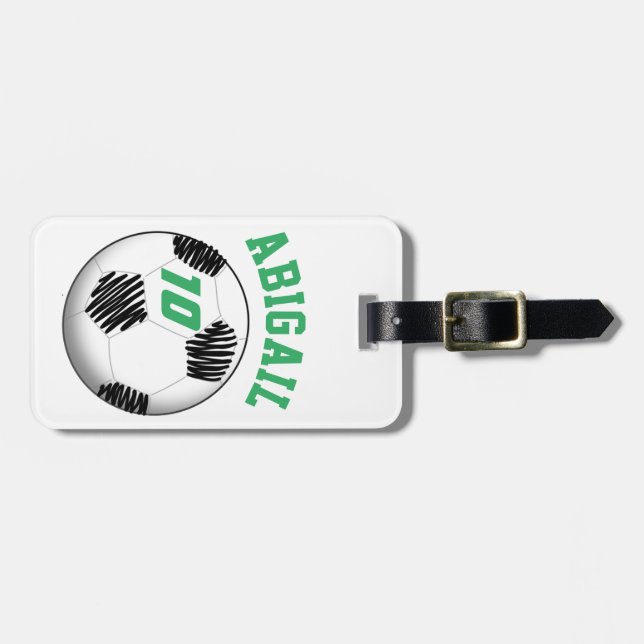 Personalized Soccer Bag Tag (Front Horizontal)