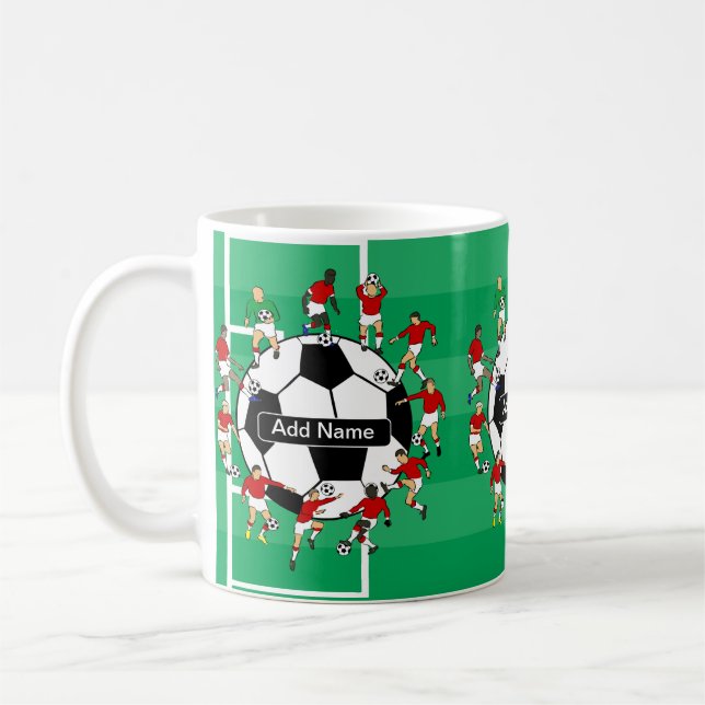Personalized soccer ball and players coffee mug (Left)