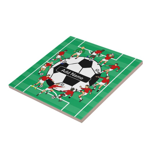 Personalized soccer ball and players tile (Side)