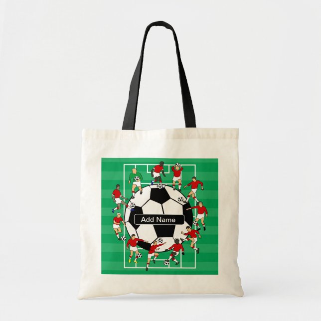 Personalized soccer ball and players tote bag (Front)