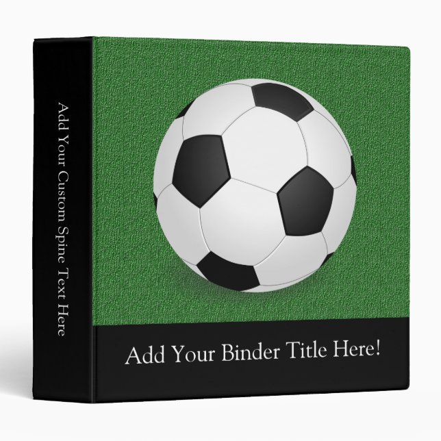 Personalized Soccer Ball Binder (Front/Spine)