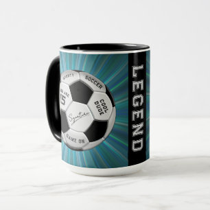 Personalized Soccer Ball Birthday Age Name Text Mug