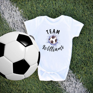 Personalized Soccer Ball Boys Cute Baby Bodysuit