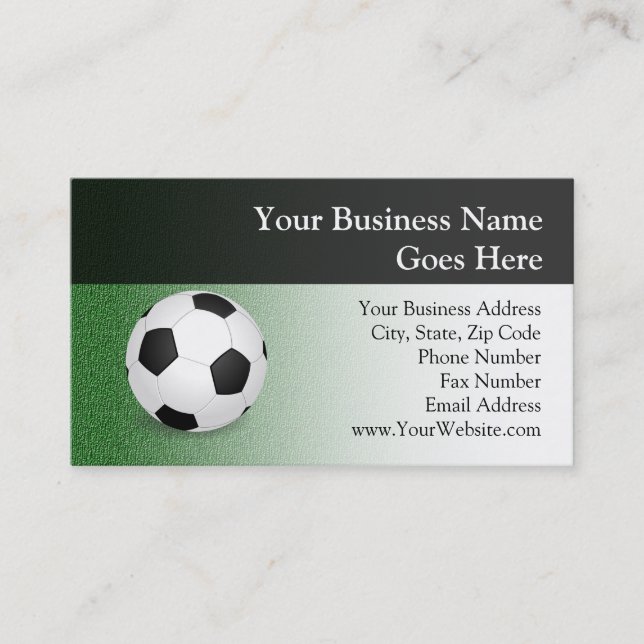 Personalized Soccer Ball Business Card (Front)