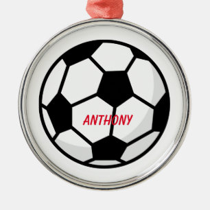 Personalized Soccer Ball Christmas Ornament