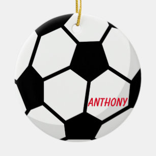 Personalized Soccer Ball Christmas Ornament