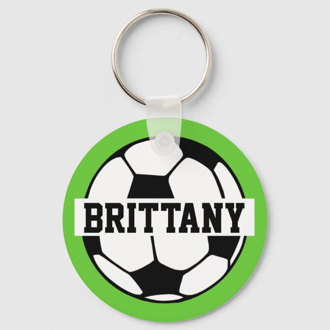 Personalized Soccer Ball Keychain (Front)