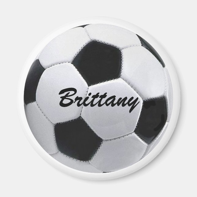 Personalized Soccer Ball Magnet (Front)