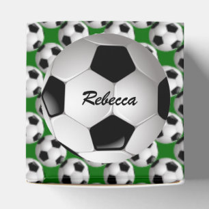 Personalized Soccer Ball on Football Pattern Favor Box