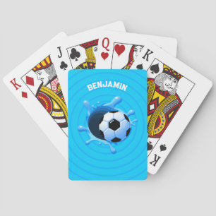Personalized Soccer Ball Playing Cards