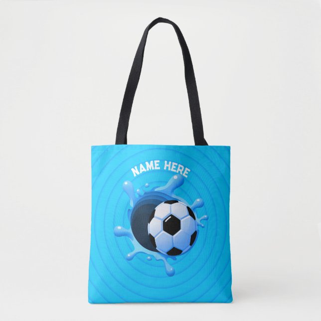 Personalized Soccer Ball Tote Bag (Front)