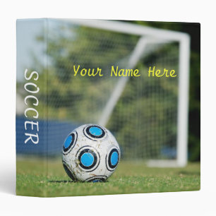 Personalized, Soccer Ball w/ Goal, Notebook Binder
